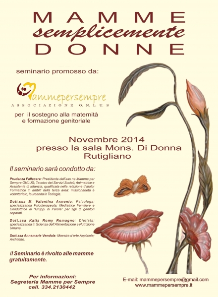 Seminario "Mamme semplicemente Donne" - Mamme per Sempre O.N.L.U.S.