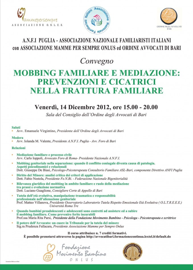 Convegno Mamme per Sempre ONLUS - Mamme per Sempre O.N.L.U.S.